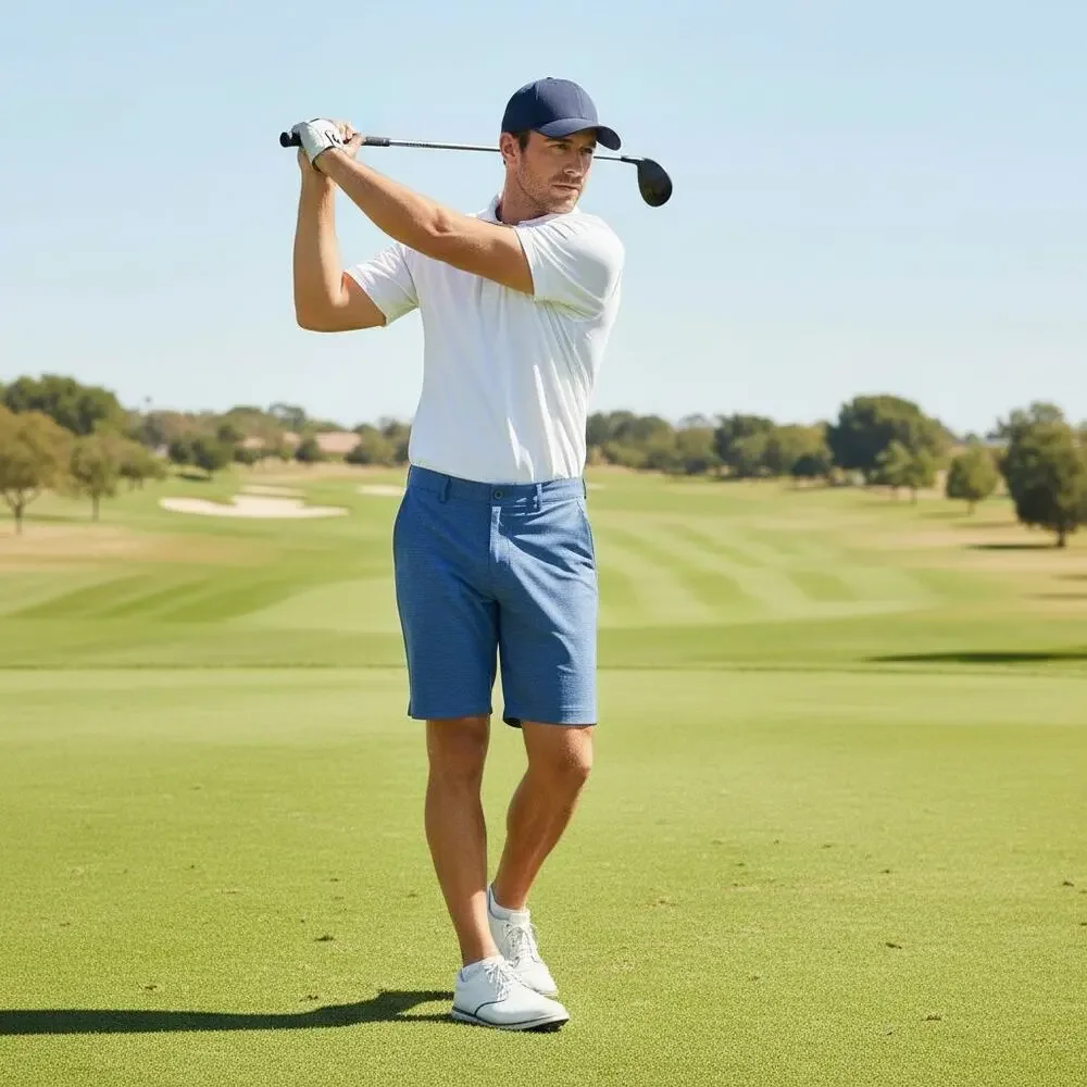 FAHERTY NWT All Day Shorts Men's XL Blue Performance Stretch Drawstring Golf